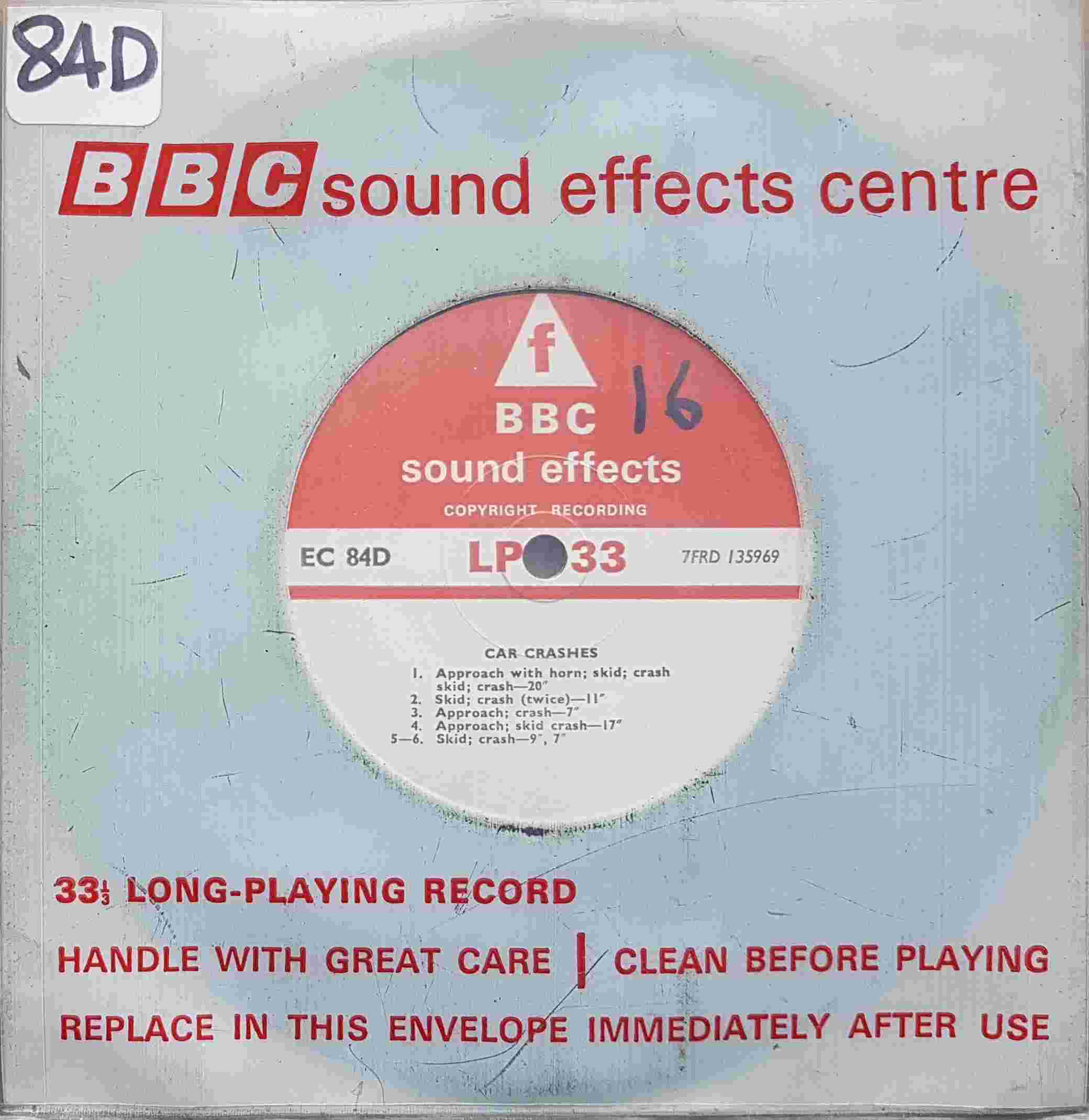 Picture of EC 84D Car crashes by artist Not registered from the BBC records and Tapes library